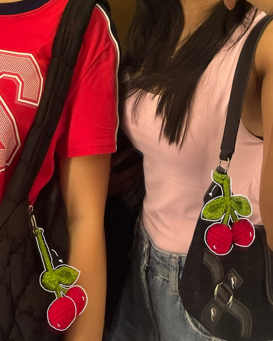 Cherry BagCharm Keychain π