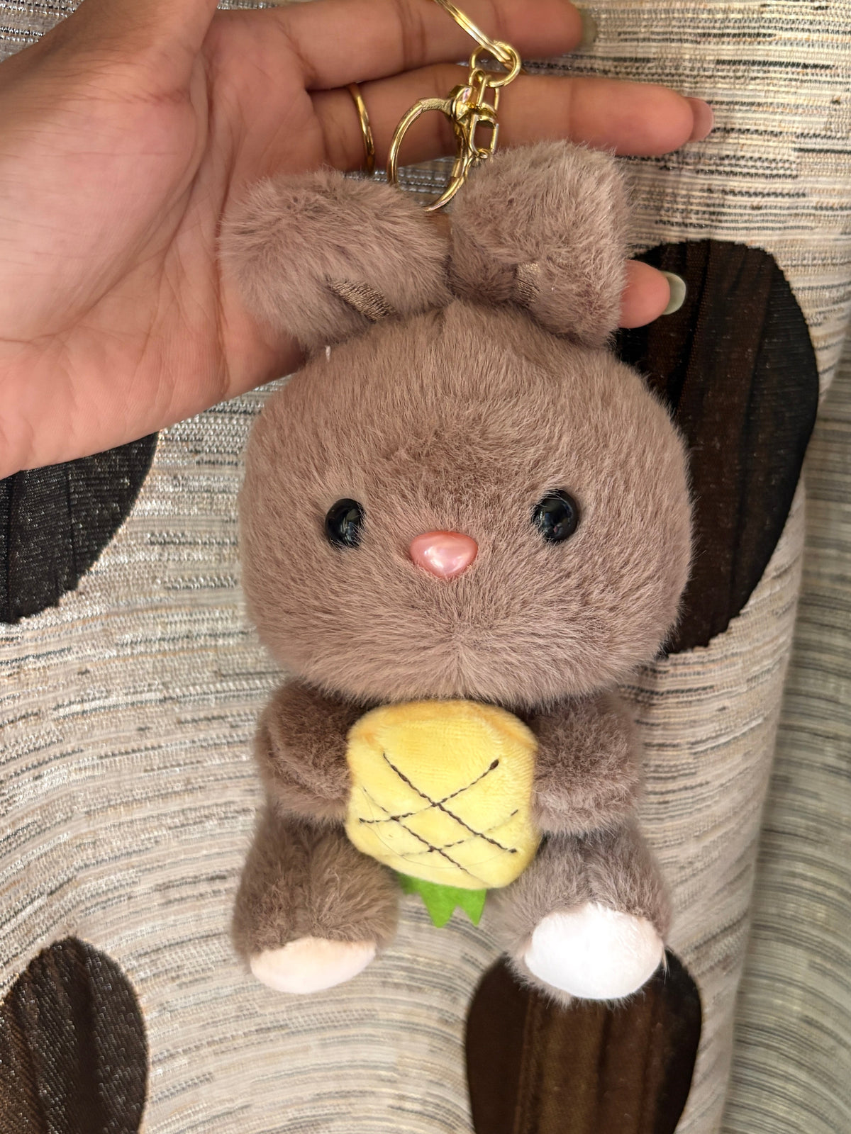Fruit Bunny (dark brown) Plushie Charm
